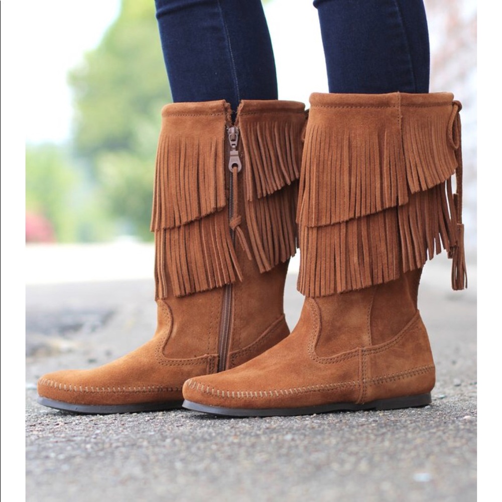 Minnetonka fringe boots